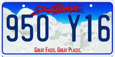 SD license plate 95OY16