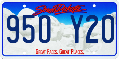 SD license plate 95OY20