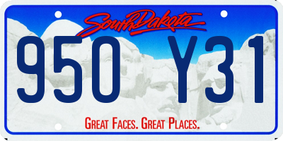 SD license plate 95OY31