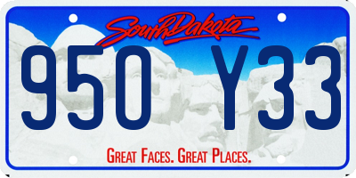 SD license plate 95OY33