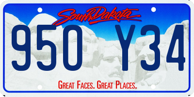 SD license plate 95OY34