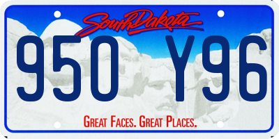 SD license plate 95OY96