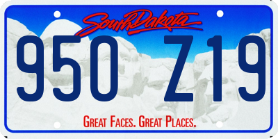 SD license plate 95OZ19