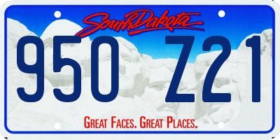 SD license plate 95OZ21