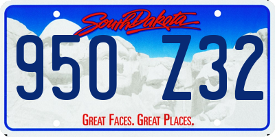 SD license plate 95OZ32