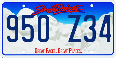 SD license plate 95OZ34
