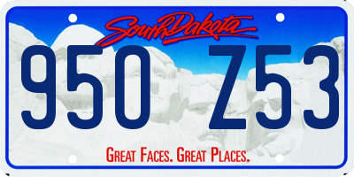 SD license plate 95OZ53