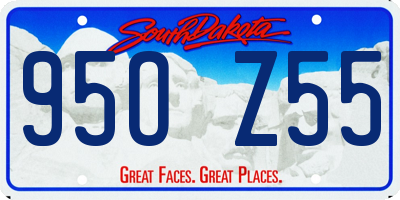 SD license plate 95OZ55