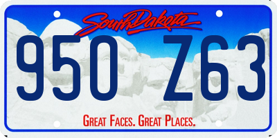 SD license plate 95OZ63