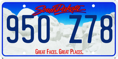 SD license plate 95OZ78