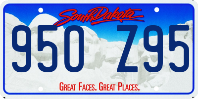 SD license plate 95OZ95