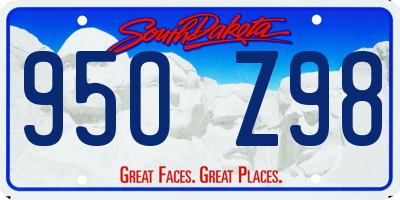SD license plate 95OZ98