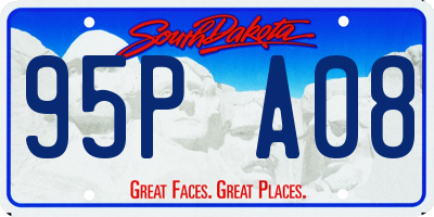 SD license plate 95PA08