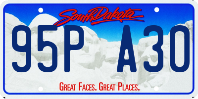 SD license plate 95PA30