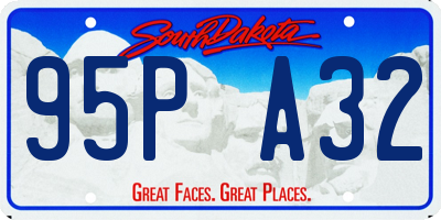 SD license plate 95PA32