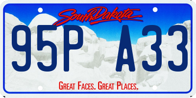 SD license plate 95PA33