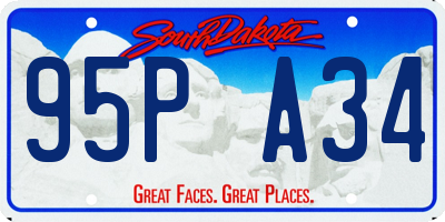 SD license plate 95PA34