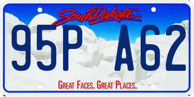 SD license plate 95PA62