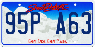 SD license plate 95PA63