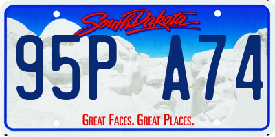 SD license plate 95PA74