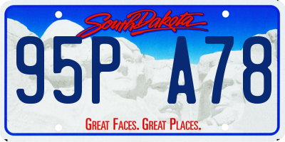 SD license plate 95PA78