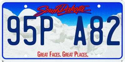 SD license plate 95PA82