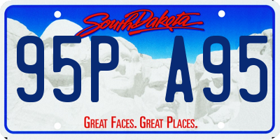 SD license plate 95PA95