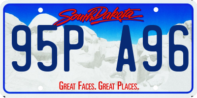 SD license plate 95PA96