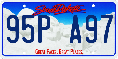 SD license plate 95PA97