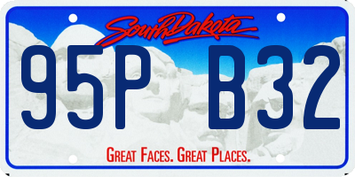 SD license plate 95PB32
