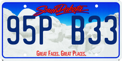 SD license plate 95PB33