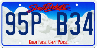 SD license plate 95PB34