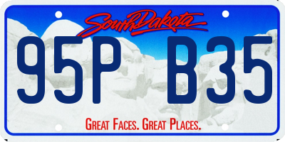 SD license plate 95PB35