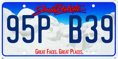 SD license plate 95PB39