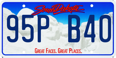 SD license plate 95PB40