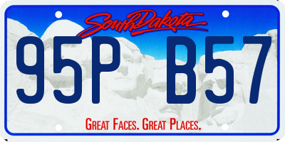 SD license plate 95PB57