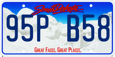 SD license plate 95PB58