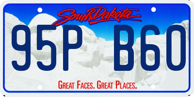SD license plate 95PB60