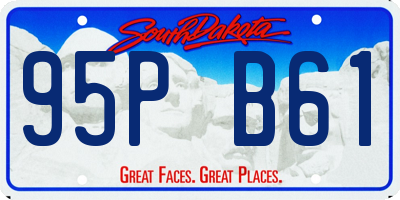 SD license plate 95PB61