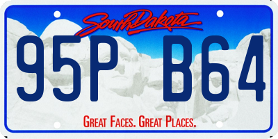 SD license plate 95PB64