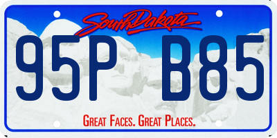SD license plate 95PB85