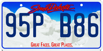 SD license plate 95PB86