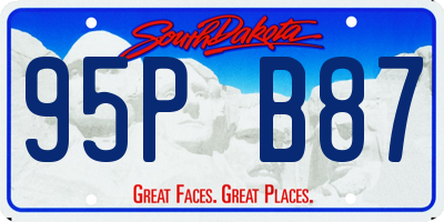 SD license plate 95PB87