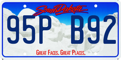 SD license plate 95PB92