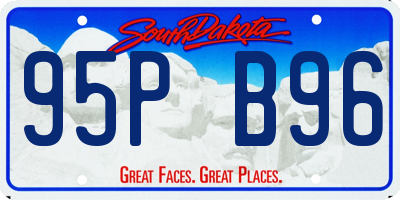 SD license plate 95PB96