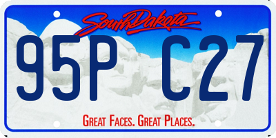 SD license plate 95PC27
