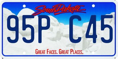 SD license plate 95PC45
