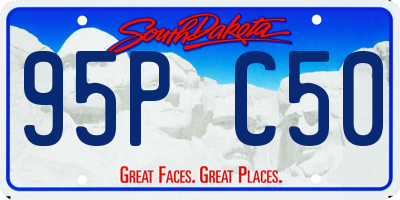 SD license plate 95PC50