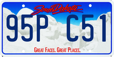 SD license plate 95PC51