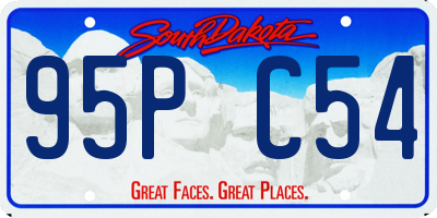 SD license plate 95PC54